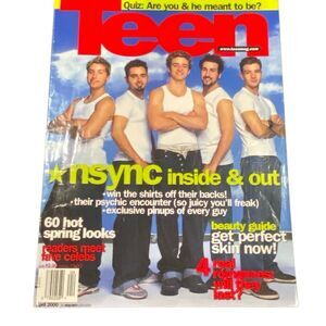 NSYNC Teen Magazine April 2000 Celebs Beauty Trends Advice Real Life Y2K